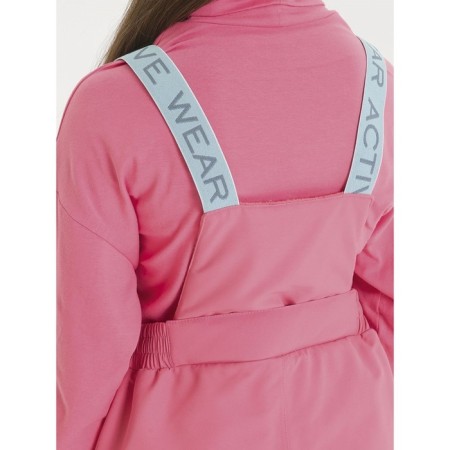 Полукомбинезон для девочек, рост 122 см, цвет розовый-3