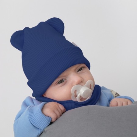 Kinderlitto Piccolino Kinderlitto kit, 2 items: hat, snood, age 6-12 months, Denim color-3