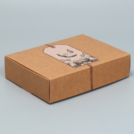 Gift folding craft, packaging, “made with love”, 21 x 15 x 5 cm-1