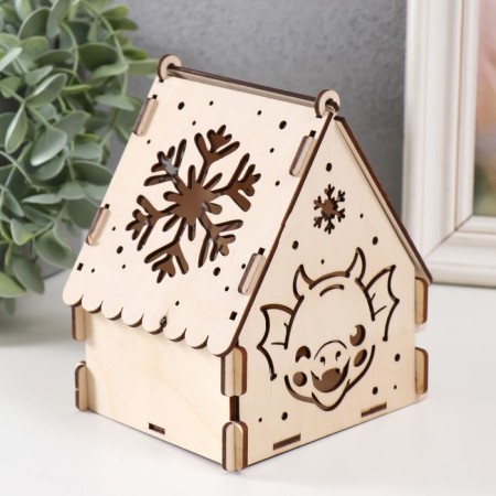 Domik box "Dragon Muzzle" natural 12x10x14 cm (set of 7 parts)