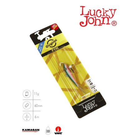 Balancir Lucky John Fin 4 + tee, 6 cm, color 54 blister-2