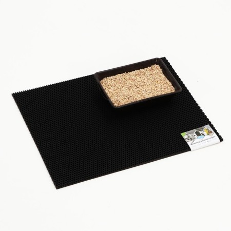 Animal rug EVA, cellular, 60 x 80 cm, black-2