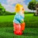 Garden figure "Dwarf with carrots" 36cm