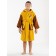 Terry robe for a boy, height 134-140 cm, yellow color