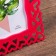 Photo frame plastic 10x15 cm "heart" raspberry 20.8x16 cm