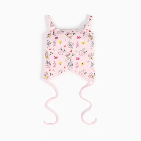 A cap for a girl, pink color, size 44-46-2