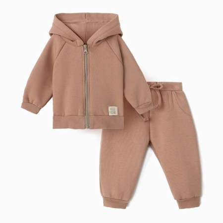 Costume: sweatshirt and pants crumb I, Basic Line, height 80-86 cm, brown color