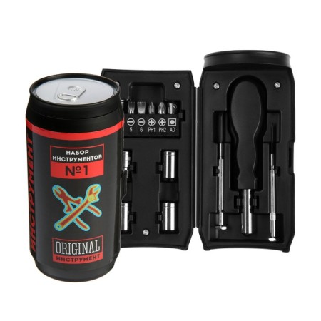 Tundra instruments set, gift plastic case "Bank", 13 items