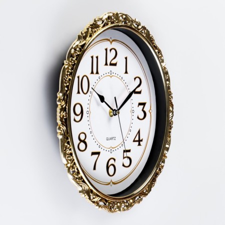 Watching clock, series: interior, "felicia", discrete move, d-31 cm, 1 aa-1