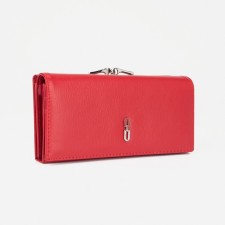 Women's wallet on magnets, red color