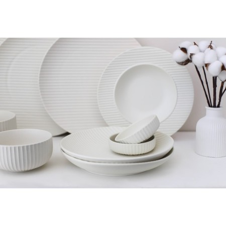 Porcelain plate for pasta Magistro line, 250 ml, d = 21.2 cm, white color-5