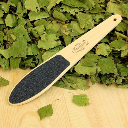 Feet Feet Bann "Dobroparov" abrasive (150/80), Altai birch, 23.4x4.3x0.4cm