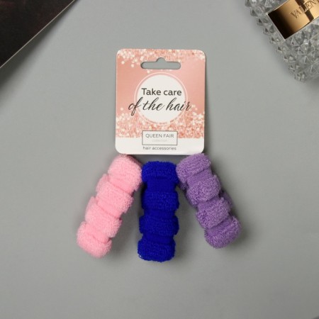 Hair elastic band "Mahrushka Sport" (set of 3 pcs) strip volume tenderness, 4 cm