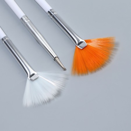 A set of brushes for building and design of nails, 15 pcs, 17.5 cm, white color-4