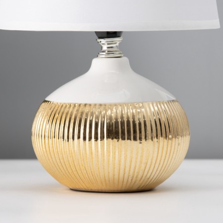 RISALUX LAMBLE LAMPLE LAMP “BRO”, E14, 40 W, white-gold, 18 × 18 × 27 cm-3
