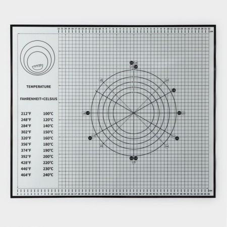 Reinforced rug with marking Konfinetta, silicone, 60 × 50 cm, black color