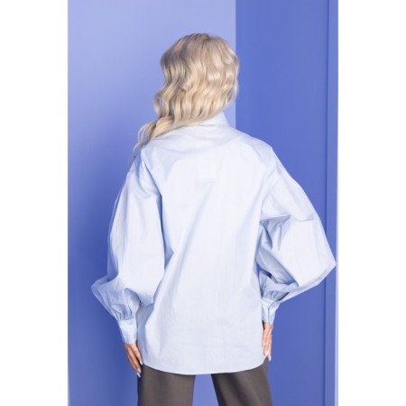 Female shirt, size 44, blue color-3