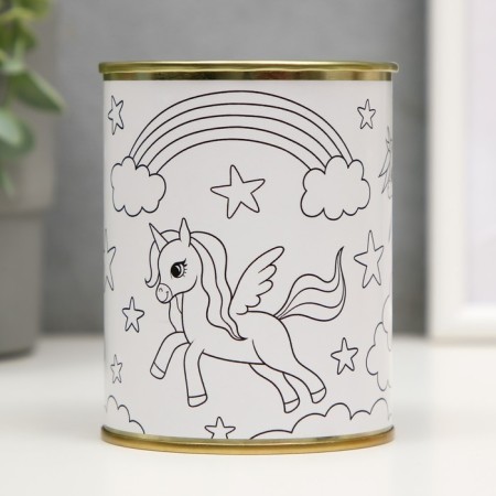 Pigging bank Metal Metal Coloring "Unicorns"