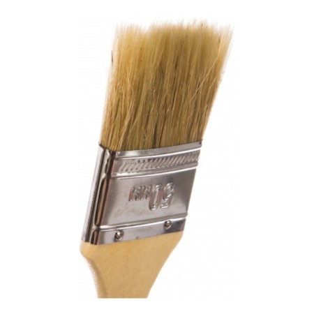 Brush flat bison 4-01001-050, natural bristles, wooden pen, 50mm-1