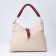 Bag-bag, lightning department, 3 outer pockets, long belt, beige/burgundy color