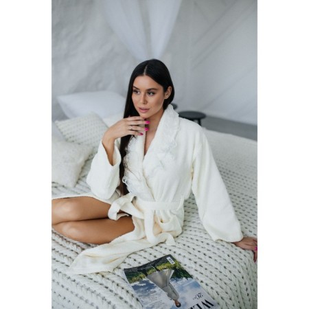 Frequency bathrobe, size 50, champagne color-14
