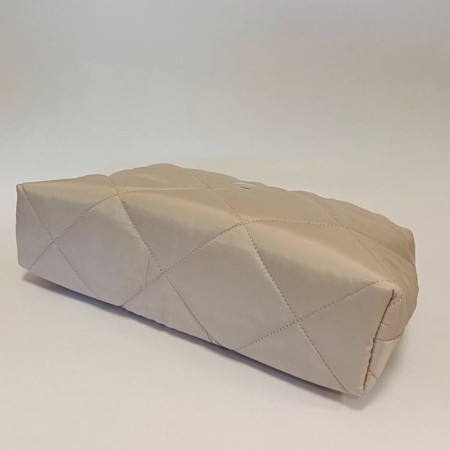 Melodia bag Latte quilted fabric-3