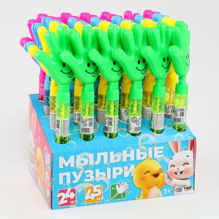 Soap bubbles "Smile - palm", mix, 45 ml-6