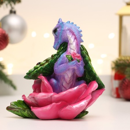 Figure "Dragon in the Flower" 11.5x10x10.5cm-1