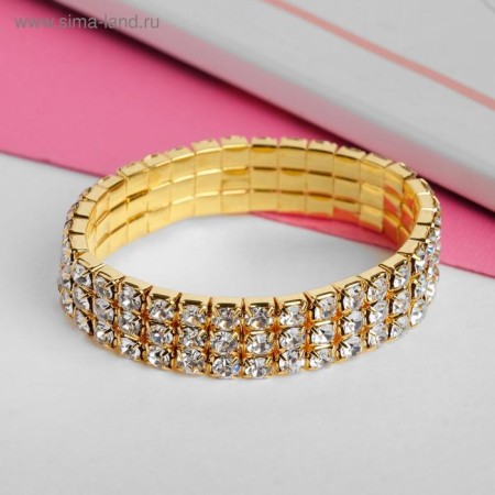 Bracelet Children's "chosen" ice, 3 rows, white color in gold-1