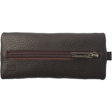 Key of zipper, length 15 cm, brown color
