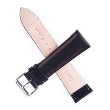 Solomon watch strap 18 mm, genuine leather, L-20 cm, black and red
