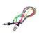 Cable Luazon, Type -C - USB, 2 A, 0.9 m, nylon braid, multi -colored