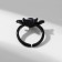 Ring "Monster" with wings, the color is black, dimensionless