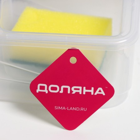 A dispenser for a detergent with a stand for the lobby of a share, a sponge included, 600 ml, 17 × 13 × 14 cm-3