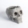 Figure Aromatic candle in concrete "Skull", 14x11 cm, black, cookies and skin