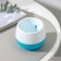 Pot for flowers with the Podon "Japan", 125 ml, d = 8 cm, h = 6.5 cm, white-turquoise color