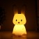 Night-mesh "Bunny" LED USB AKB white-yellow 13.5x11x15 cm