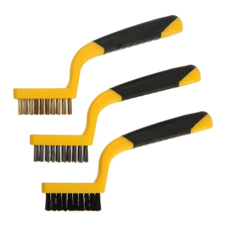 A set of brushes of metal tundra, two -component handles, large, 3 pcs.-2