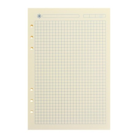 Smooth block for organizer A5, 80 sheets in a cage, tinted "cream"-4