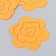 The workpiece of Foamiran "Flower Curly" 10x9.5 cm set 5 pcs. orange