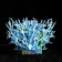 Plastic coral large 24.5 x 4 x 19 cm, blue