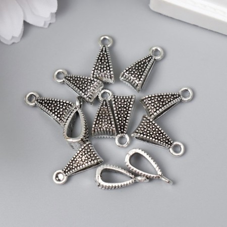 Bale (holder of d/pendant) Metal d/creativity "Points" silver G092B551 1.6x0.8 cm-2