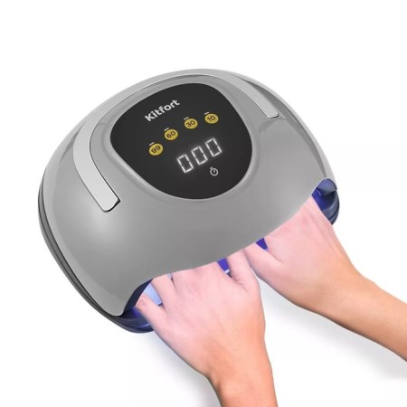 Lamp for gel polish KitFort KT-3152, UV+LED, 57 diodes, 10/30/60/99 C, gray-3