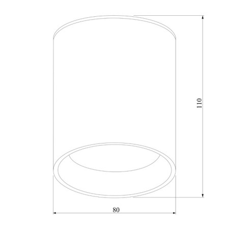 Ceiling lamp (SPOT) Elektrostandard, Light Led 10 W, 80x80x110 mm, IP54, Black Color Black-3