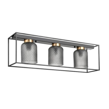 Morrison chandelier, 3x40W E27, black color, gold