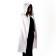 Carnival cloak adult, satin, white length 120cm