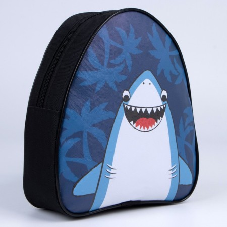 Baby backpack for the boy "Shark", on lightning, blue color-1