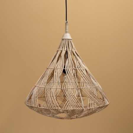 Lamp ceiling from Rotan "Salamet" 1x120W, E27, 50x50x60 cm, white-2