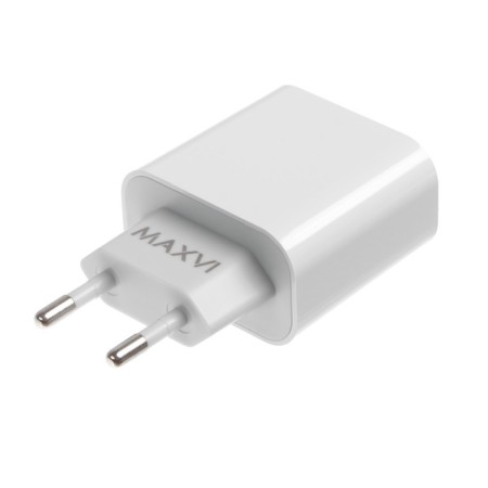 Network charger Maxvi CHL-602PD, USB/USB-C, 6 A, 30 W, fast charging, white