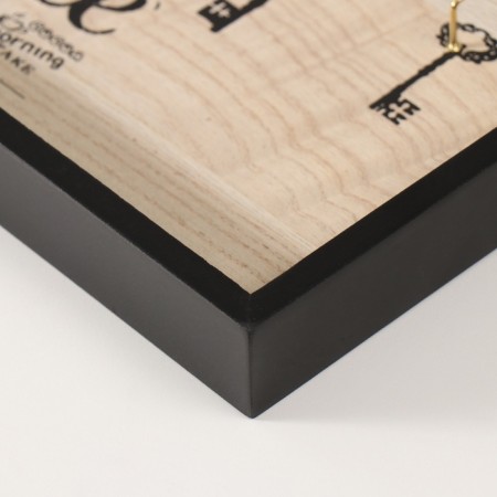 Decorative wood hooks "Morning begins with coffee" 3x36.5x16.4 cm-2